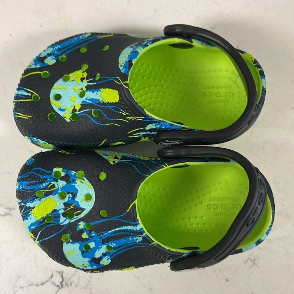 CROCS - Littles CLASSIC META SCAPE CLOG Jelly Fish Size 6